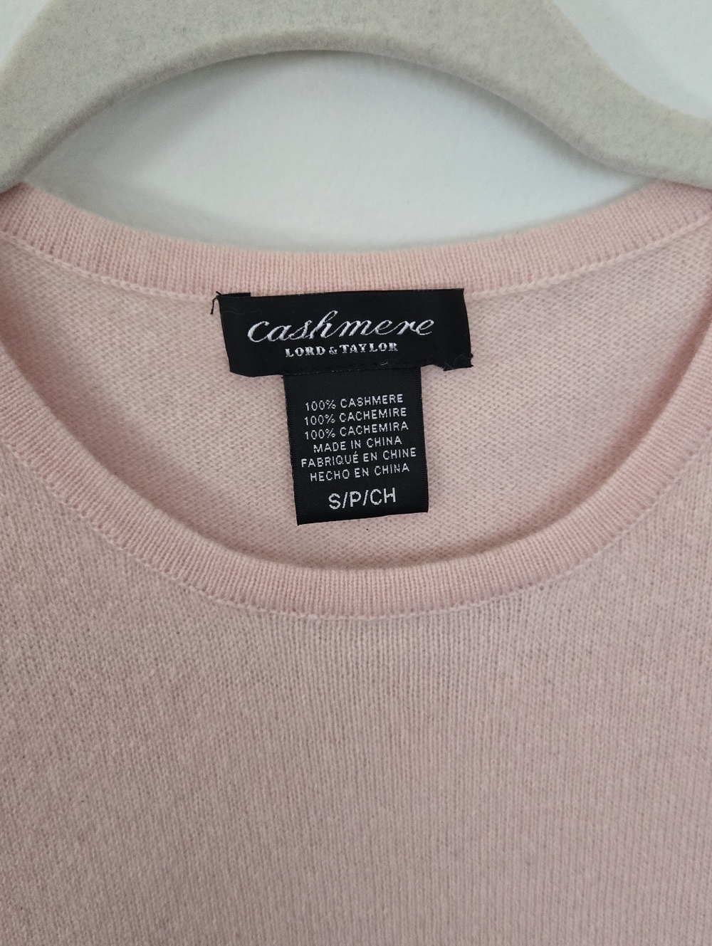 Lord & Taylor 100% Cashmere Tank Top — Pink — Size Small - Picture 6 of 6